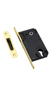 Защёлка врезная магнитная под ключевой цилиндр ADDEN BAU. KEY MAG 5085 GOLD (цвет ЗОЛОТО БЛЕСТЯЩЕЕ)