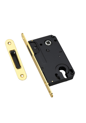 Защёлка врезная магнитная под ключевой цилиндр ADDEN BAU. KEY MAG 5085 GOLD (цвет ЗОЛОТО БЛЕСТЯЩЕЕ)